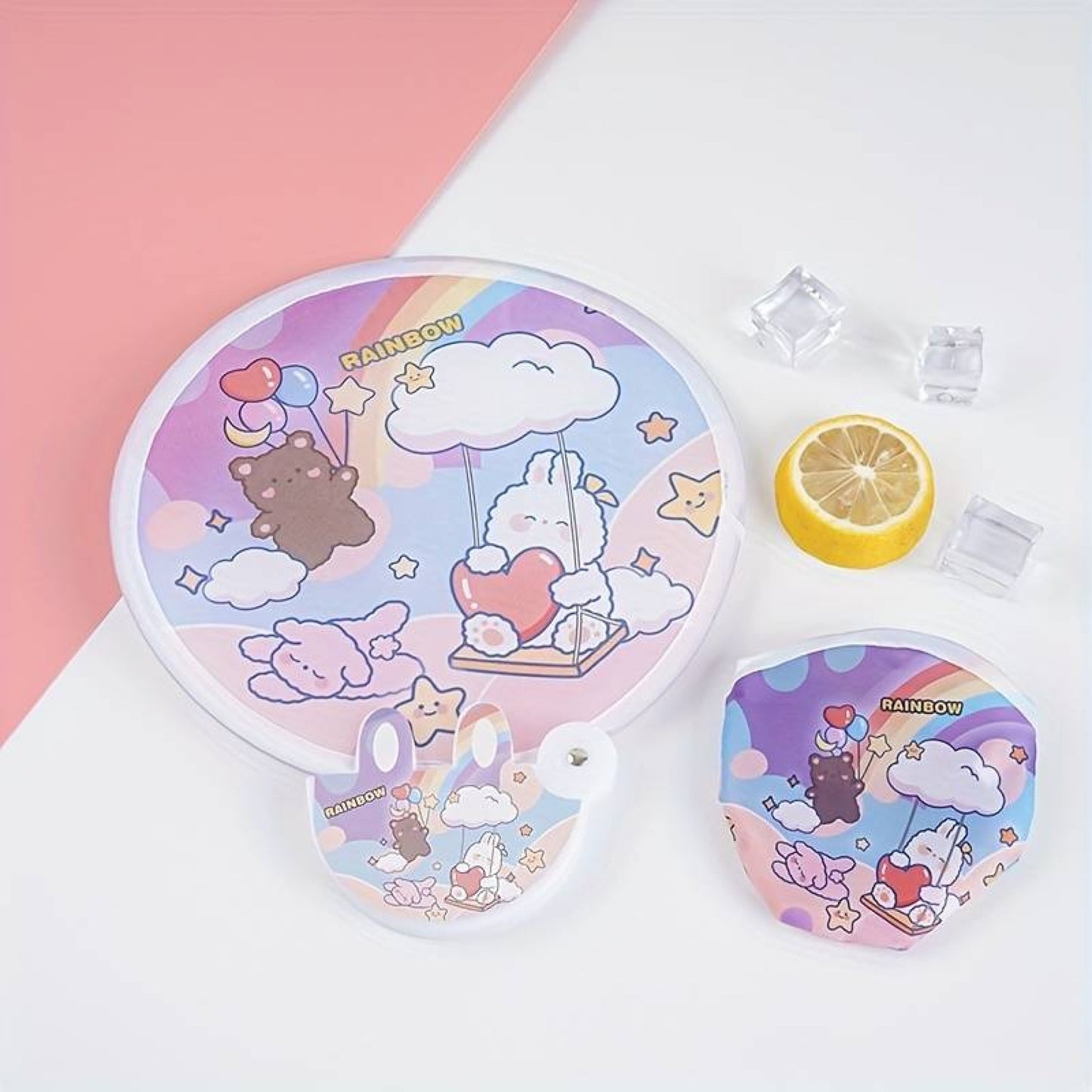 Eventail de poche pliable kawaii