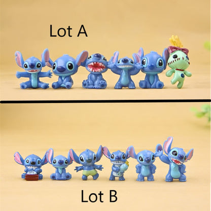 Lot de 6 petites figurines Stitch