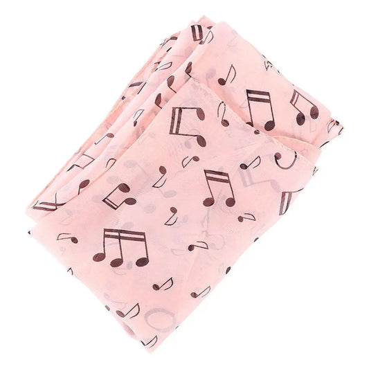 un foulard coloré léger à l'imprimé notes de musique
