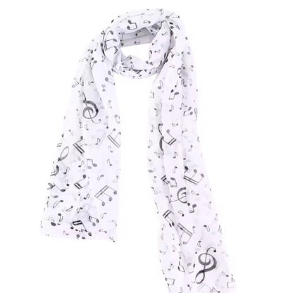 un foulard coloré léger à l'imprimé notes de musique