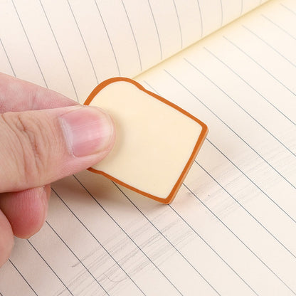 Ces gommes en forme de tranches de pain de mie sont ultra réalistes ! Enfermées dans un sachet, on pourrait les confondre avec un vrai pain de mie tranché. Rigolo et amusant !