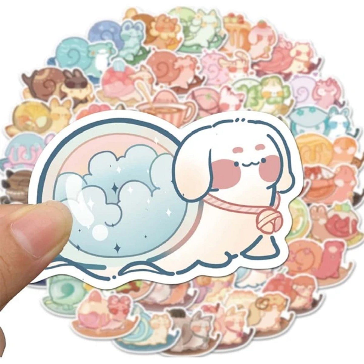 Lot de 20 stickers escargots kawaii