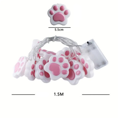 Guirlande LED pattes de chat