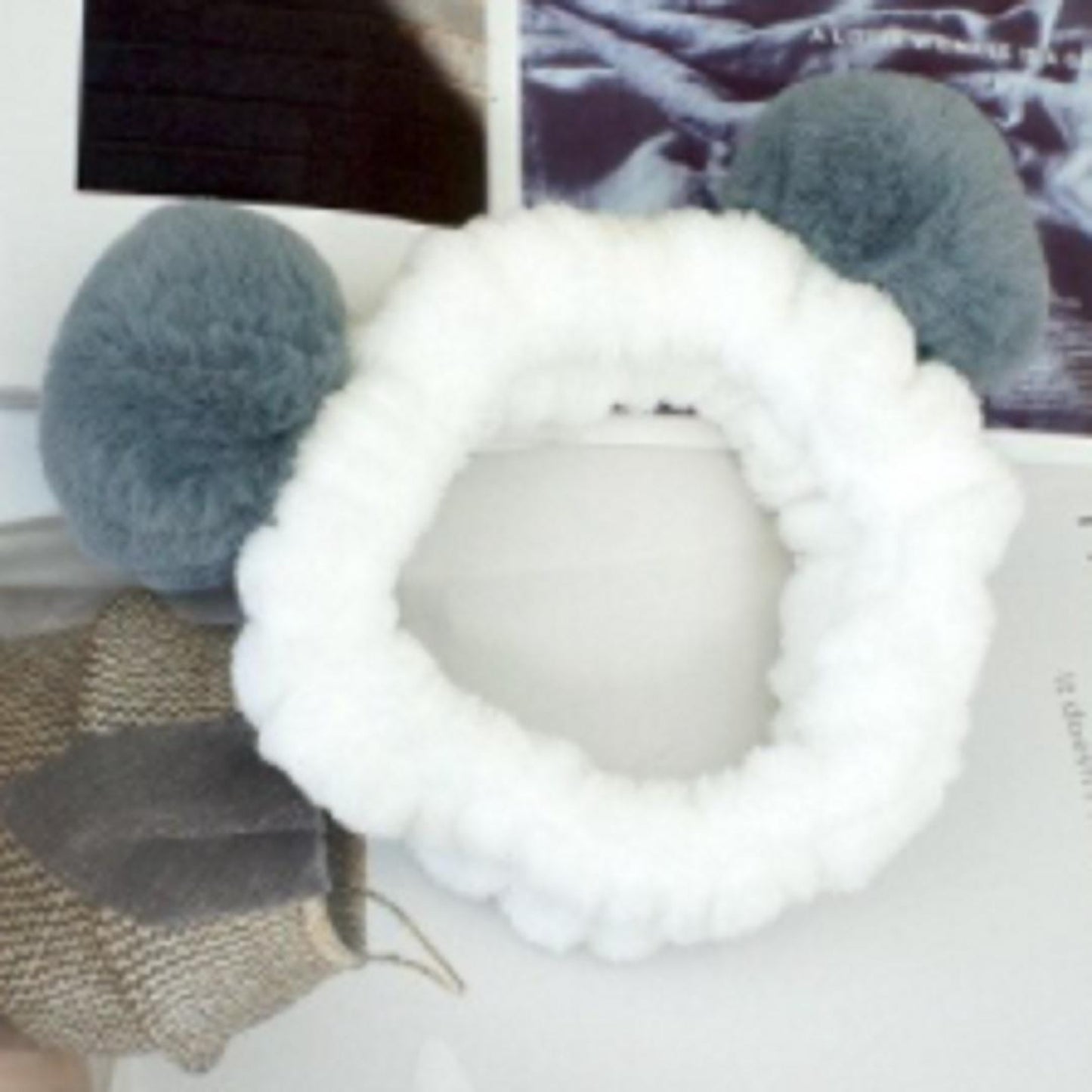 Headband panda gris