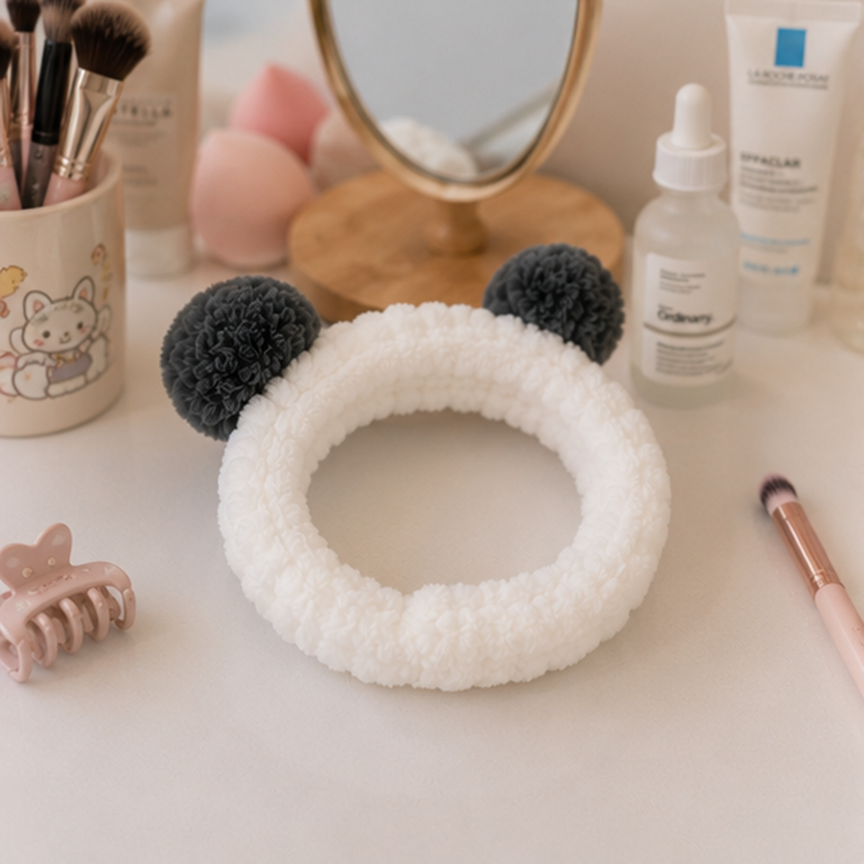 Headband panda gris  (PROMO -20%)