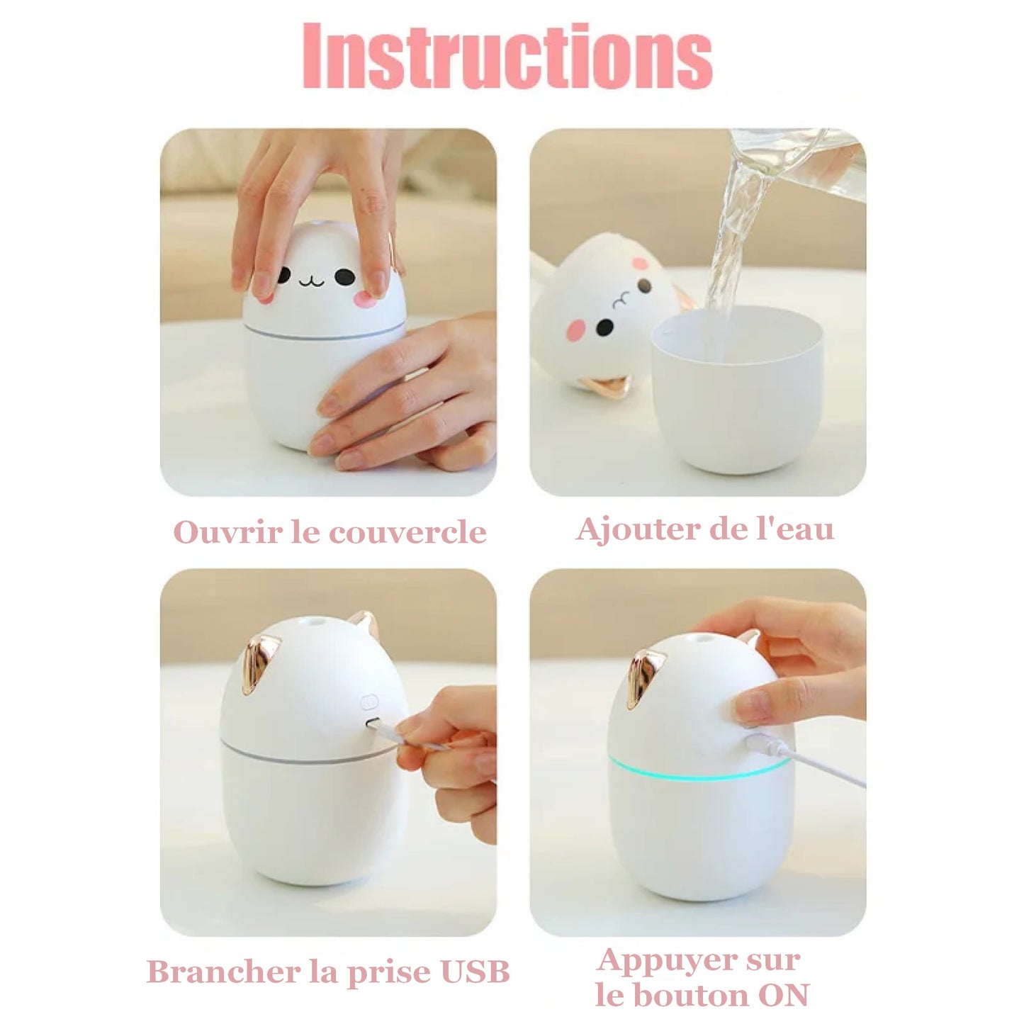 Humidificateur en forme de chat