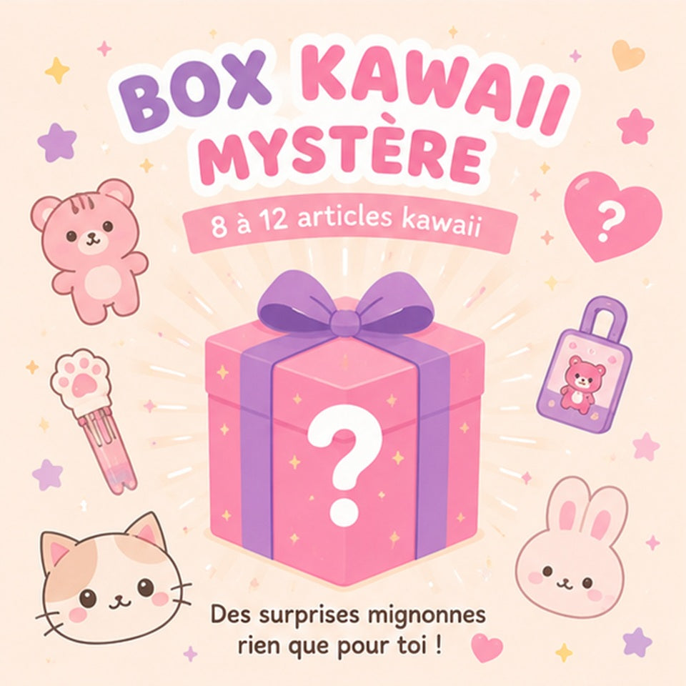 Box kawaii mystère Neko Kawaii – coffret surprise avec 8 à 12 articles kawaii