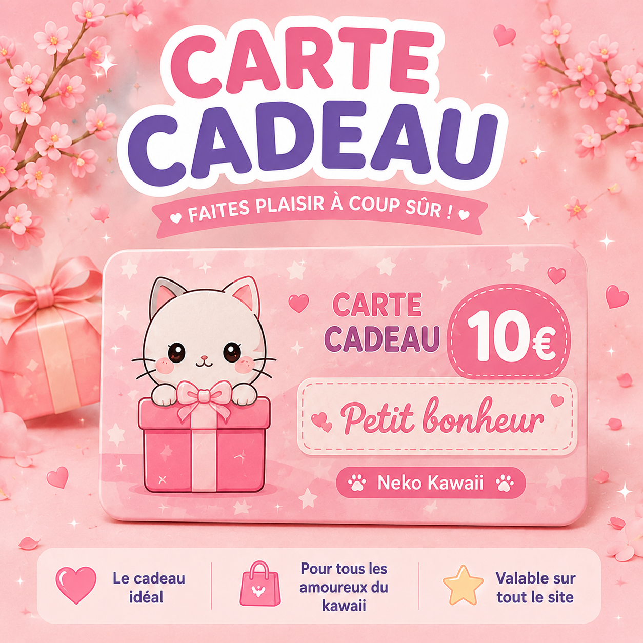 Carte cadeau Neko Kawaii