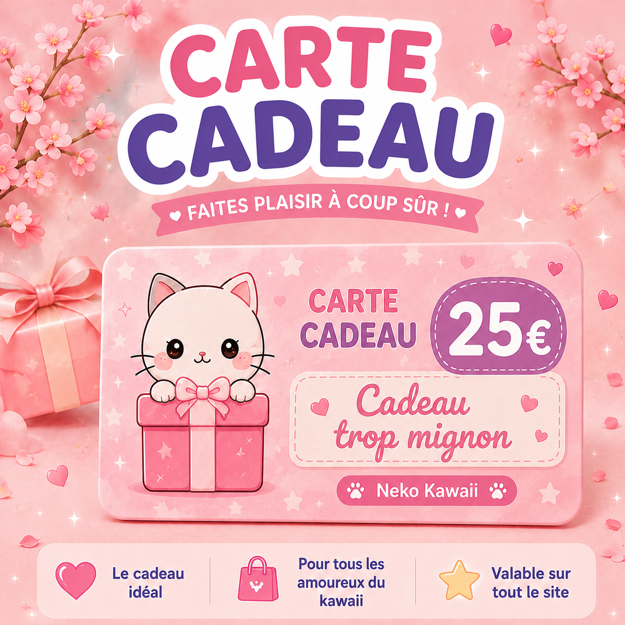Carte cadeau Neko Kawaii