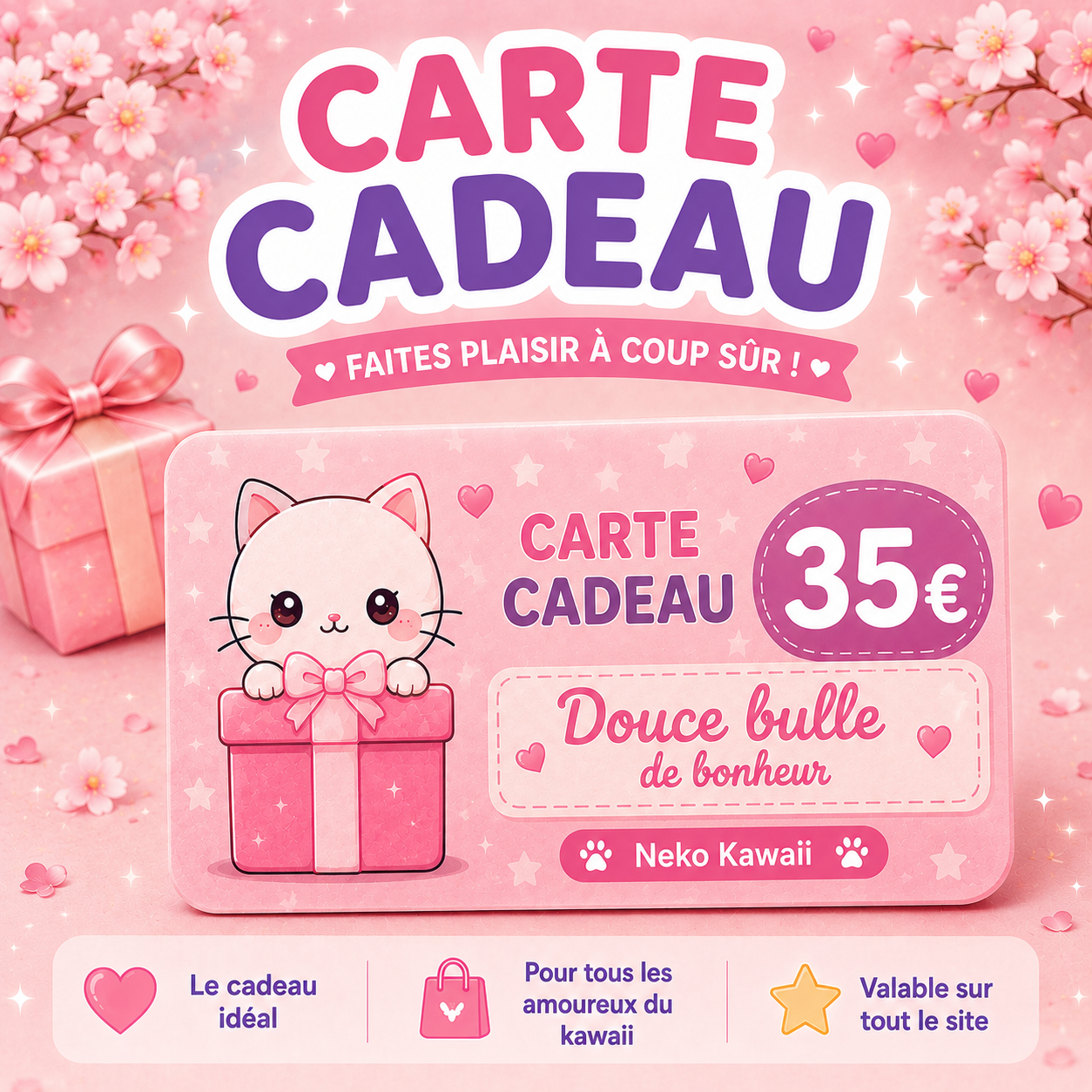 Carte cadeau Neko Kawaii