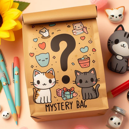 Lucky bag kawaii mystère Neko Kawaii – sac surprise avec 4 à 6 articles kawaii japonais