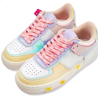 Paire de lacets fleurs de sakura rose