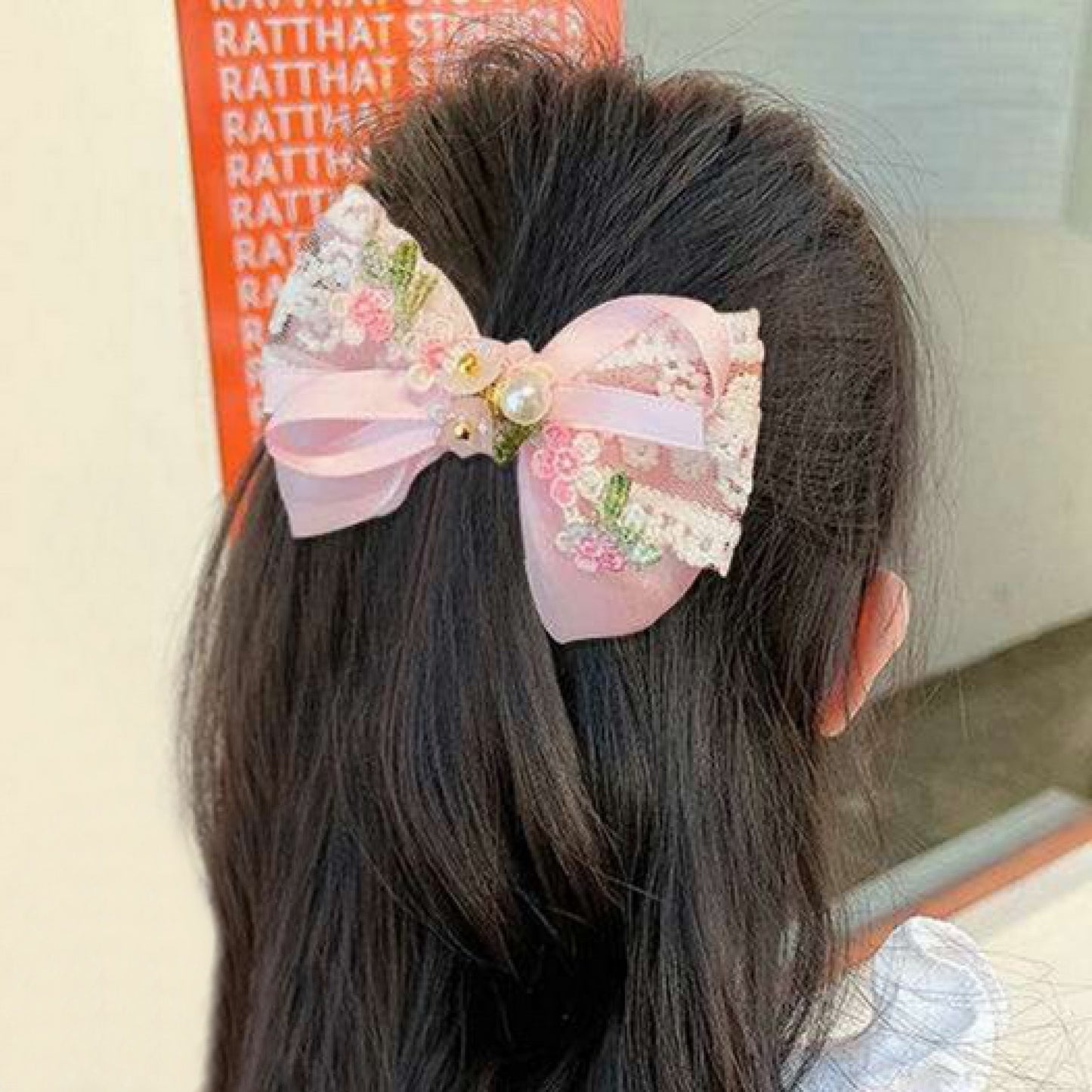 Lot de 2 barrettes à cheveux rubans et sakura