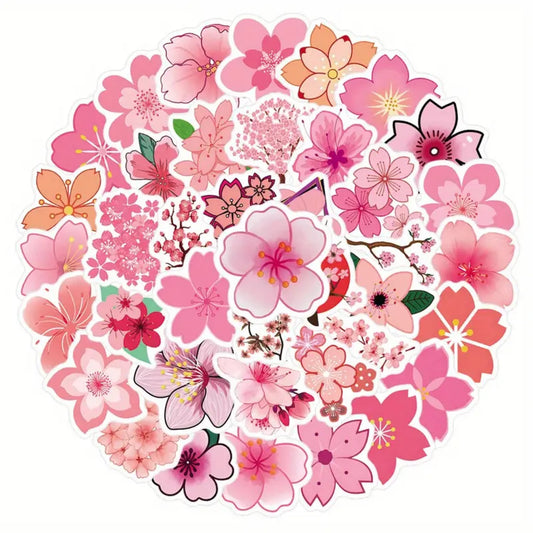 Lot de 20 stickers sakura