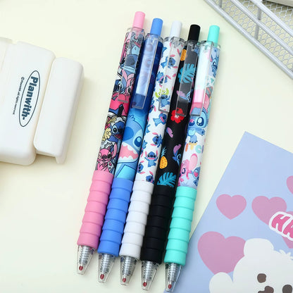 un lot de 5 stylos au design coloré et mignon de Stitch et Angel
