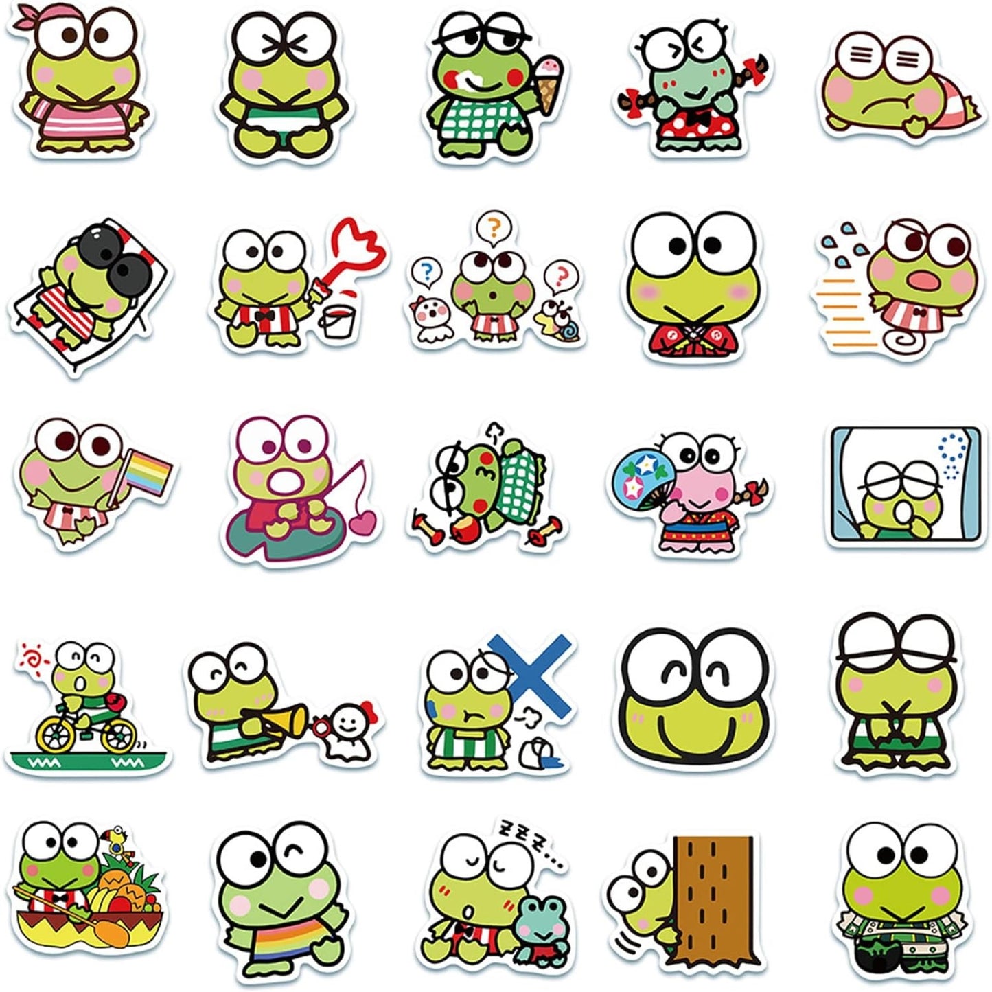 Lot de 20 stickers Keroppi