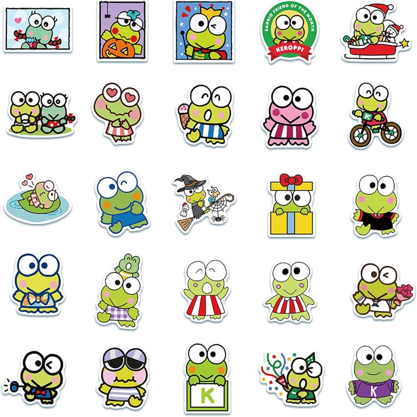 Lot de 20 stickers Keroppi