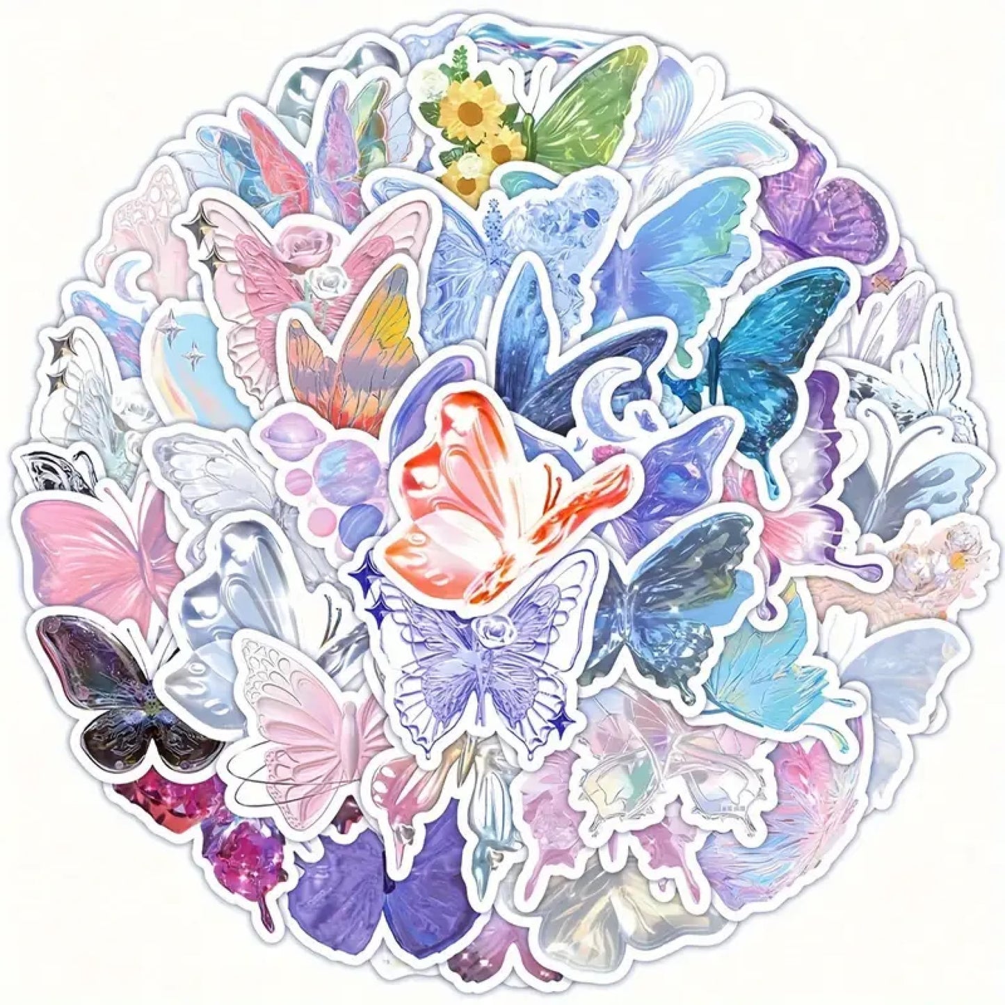 Lot de 20 stickers papillons