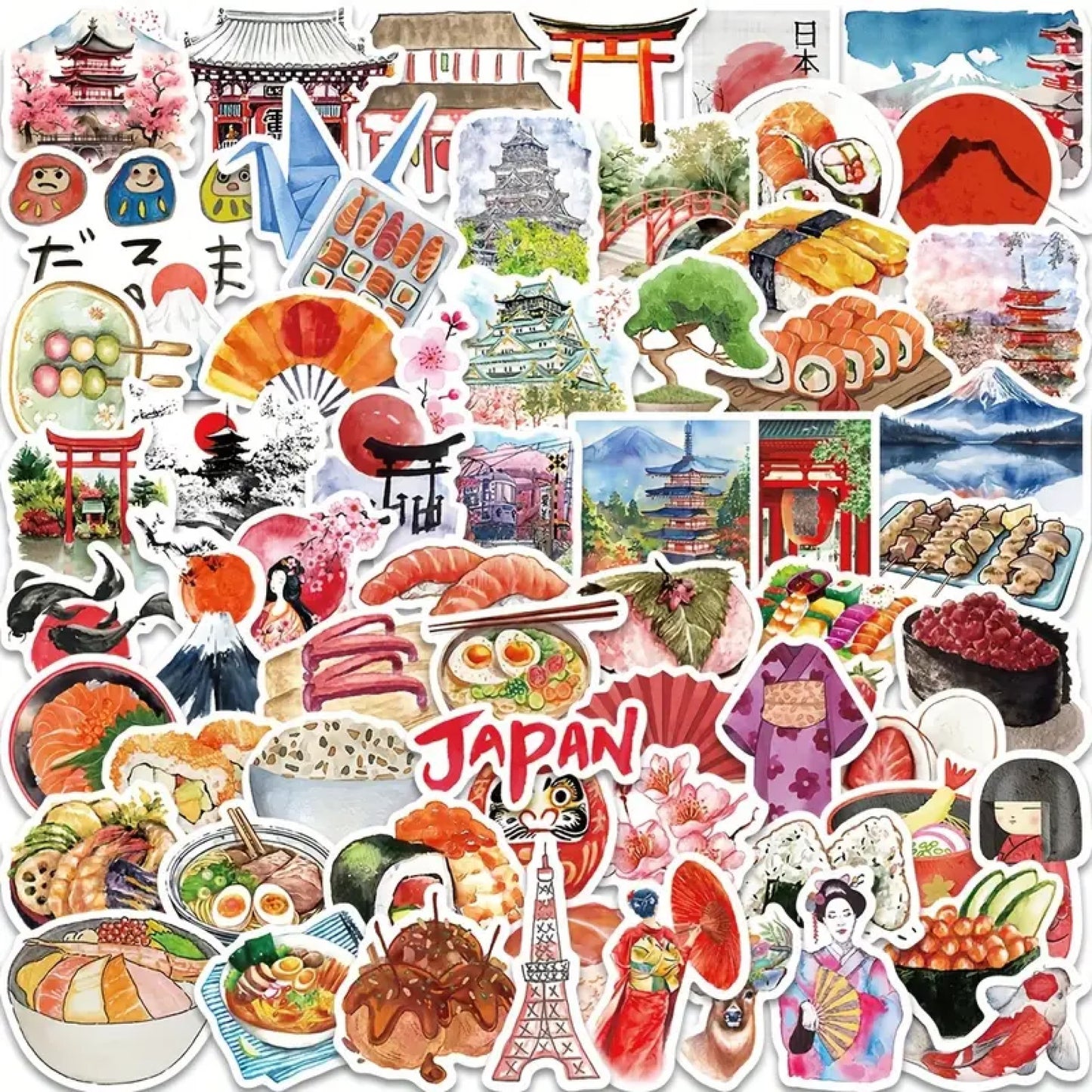 Lot de 20 stickers thème Japon