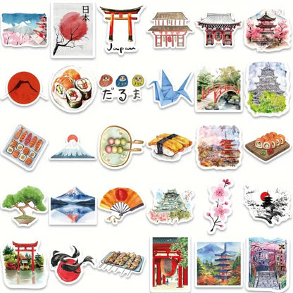 Lot de 20 stickers thème Japon