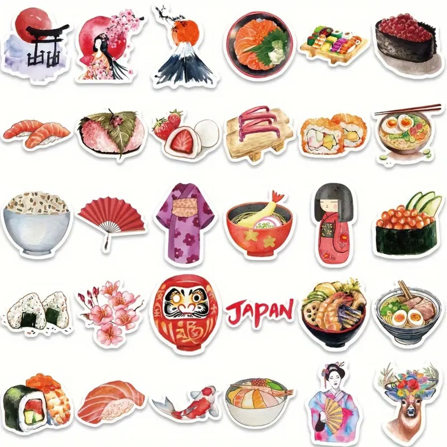 Lot de 20 stickers thème Japon