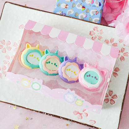 Lot de 4 gommes licorne donut