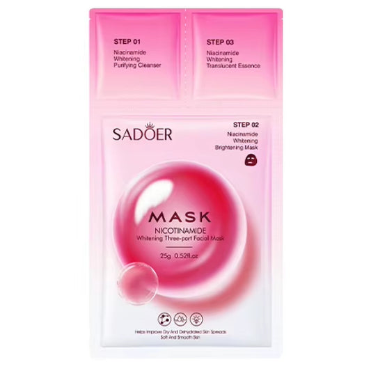 Masque pour le visage en 3 étapes au niacinamide