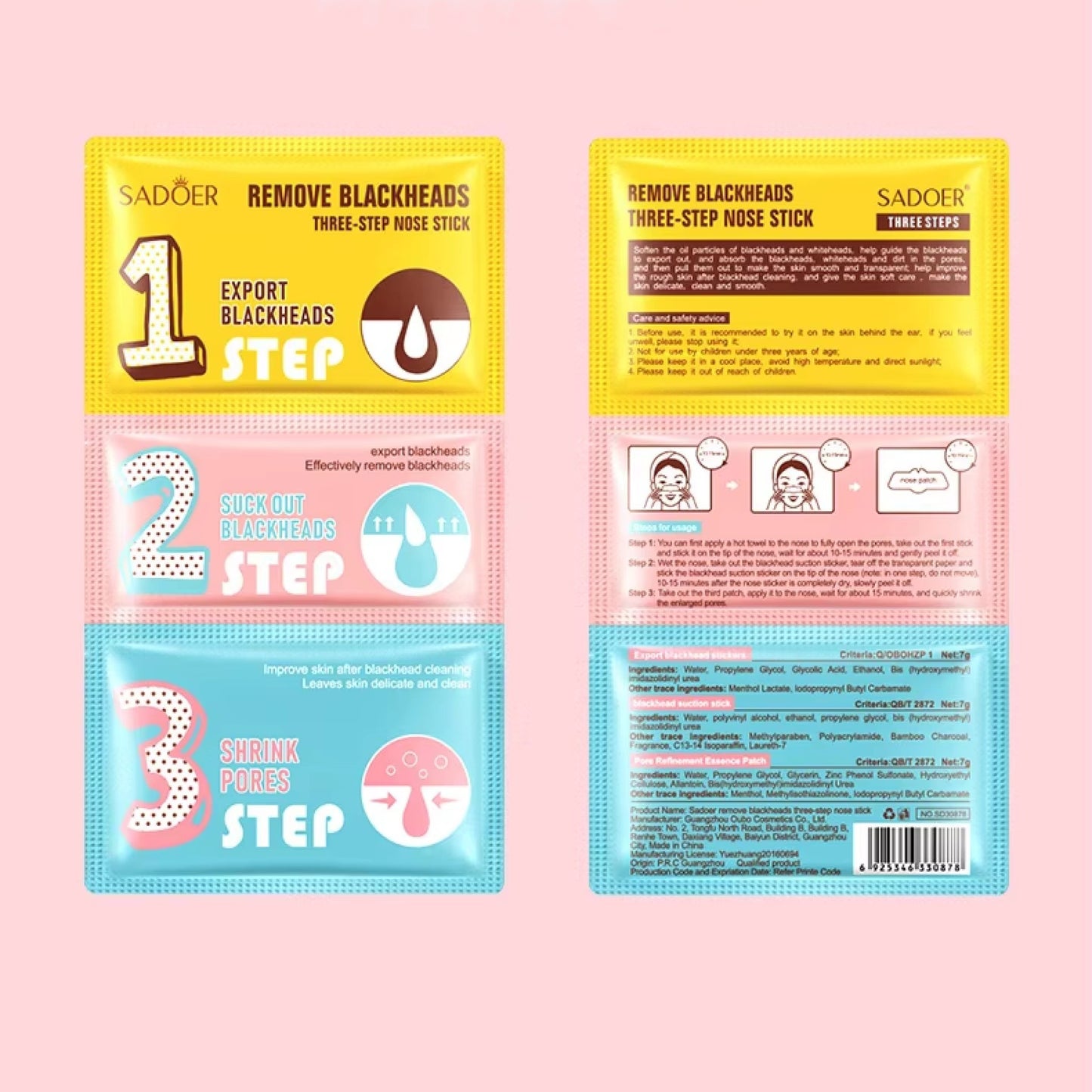 Patch nez anti points noirs en 3 étapes