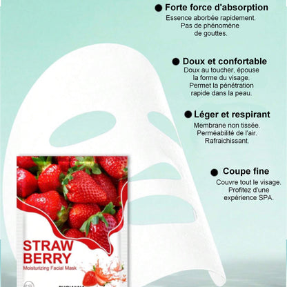 Masque visage à la fraise