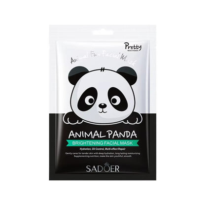 Masque panda pour le visage en tissu