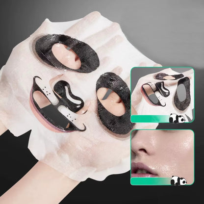 Masque panda pour le visage en tissu