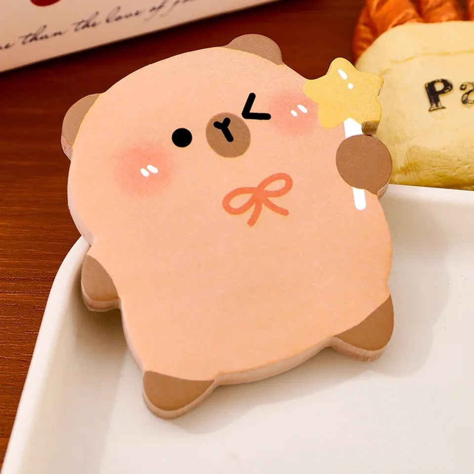 Mémo adhésif capybara kawaii version poisson, adorable et pratique pour le bureau ou le carnet 🦫