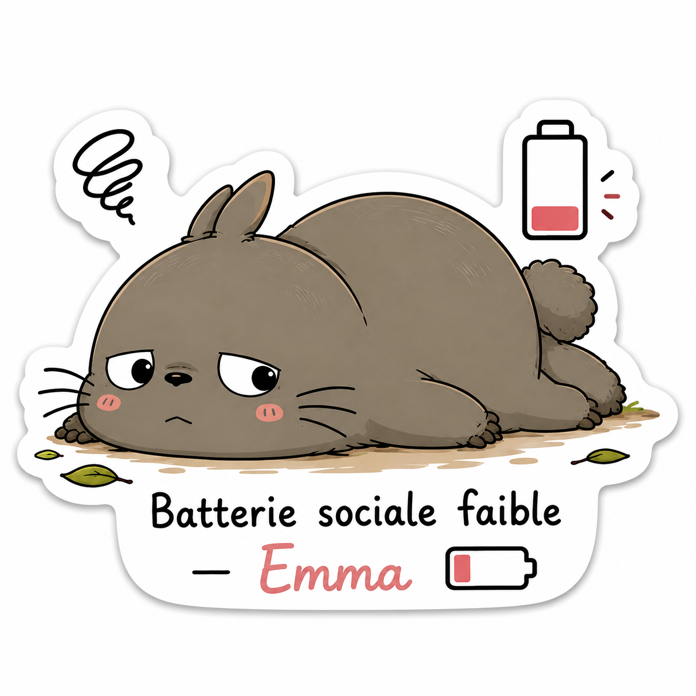 Stickers Mood Totoro personnalisables – collection introvertis kawaii