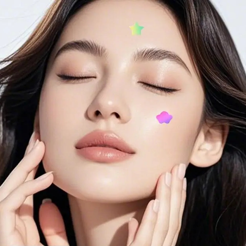 des patch anti acné en forme de nuages, d'étoiles, de gouttes et de coeurs pour aider a réduire les boutons. A porter toute une nuit ou plusieurs heures pour une efficacité optimale.