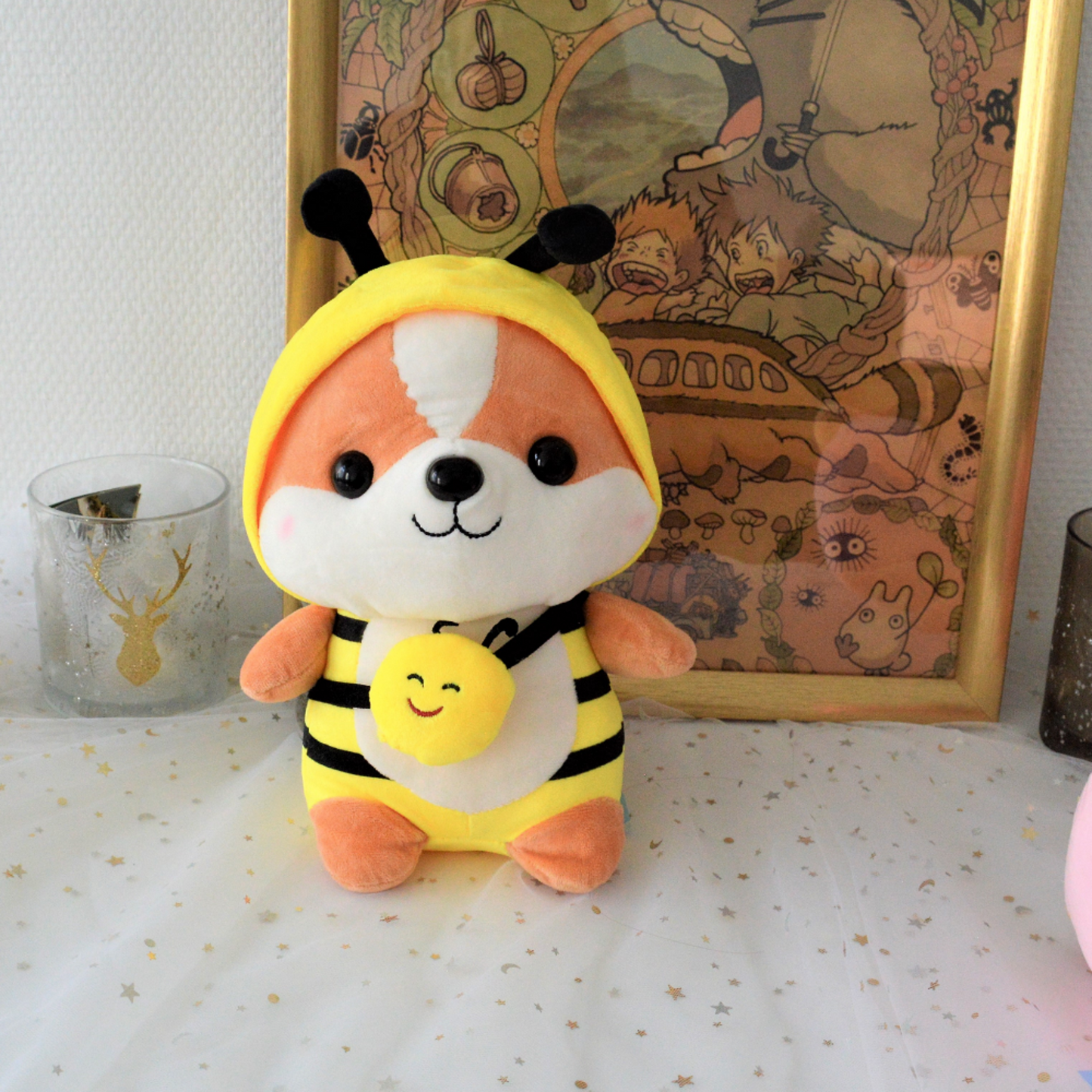 Peluche petit chien en kigurumi