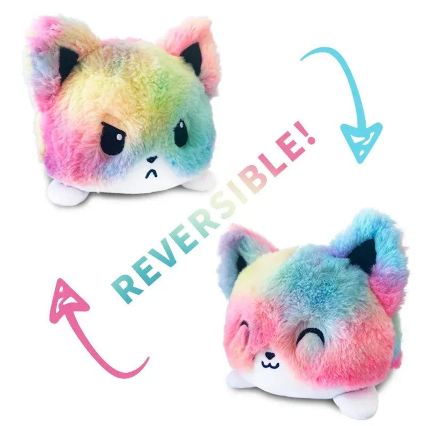 Peluche chat réversible