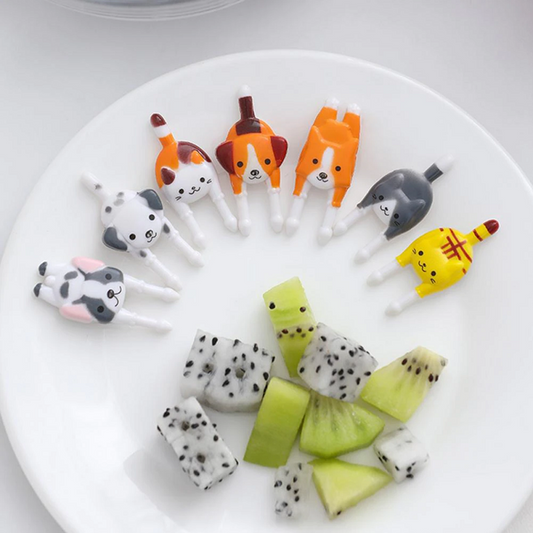 un lot de pics pour bento et apéro en forme de chiens et de chats trop mignons ! Ils sont pratiques et ajoutent de la couleur et une touche mignonne à vos repas.