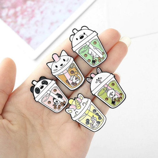 Pin's bubble tea kawaii animaux