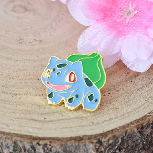 un pin's représentant fidèlement le pokemon Bulbizarre. 