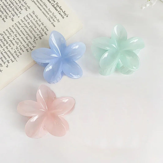 Pince à cheveux fleur exotique colorée