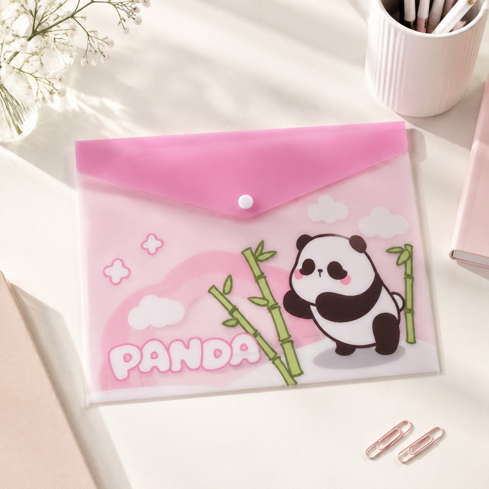 Pochette plastique panda kawaii