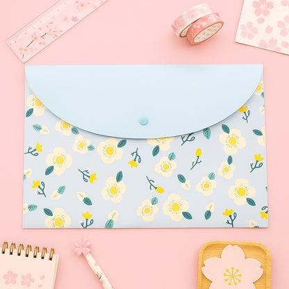 Pochette plastique motif floral