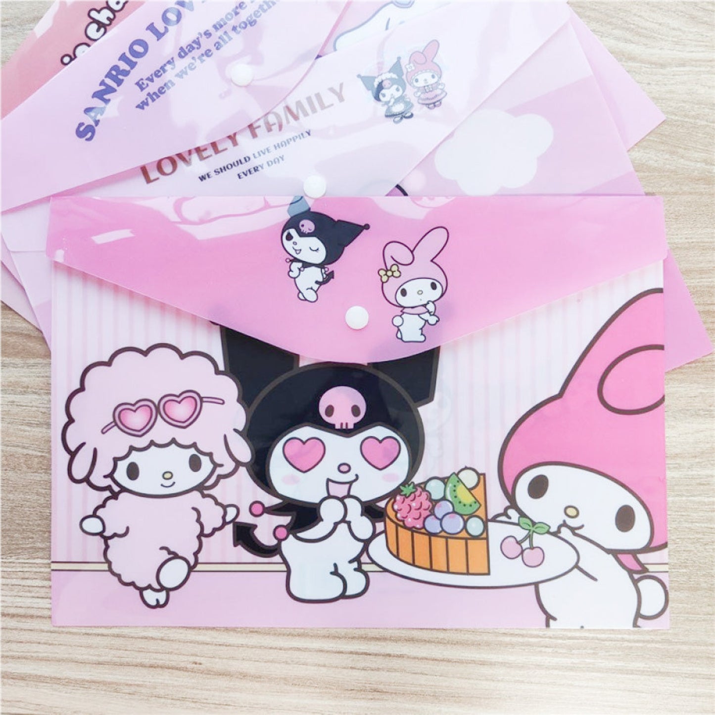 Pochette plastique Sanrio family