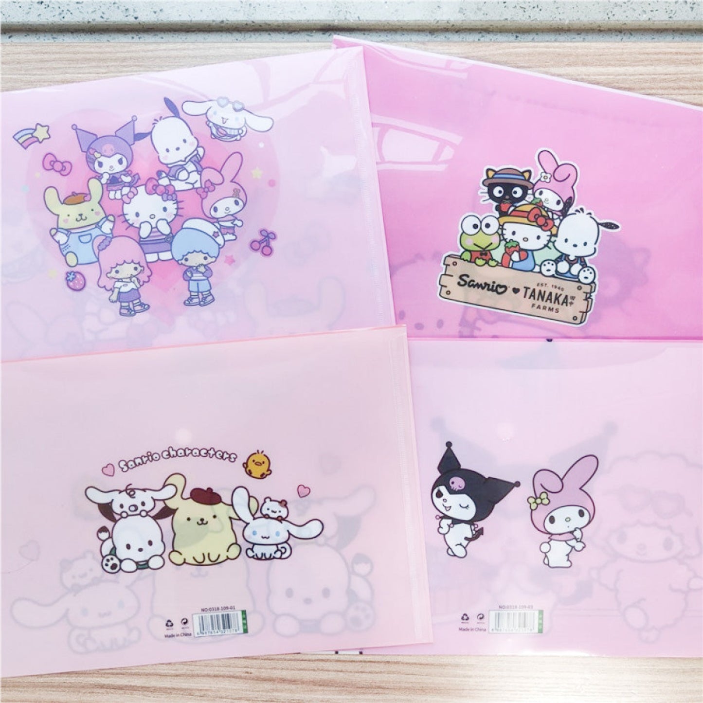 Pochette plastique Sanrio family