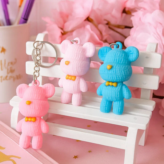 Porte-clés ourson coloré