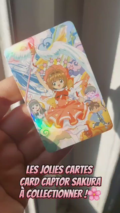 des superbes cartes à collectionner Card Captor Sakura. Elles sont scintillantes et leurs illustrations mettent en scène Sakura mais aussi ses amis et son univers fantastique et magique