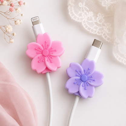 Protège-câble fleur de sakura