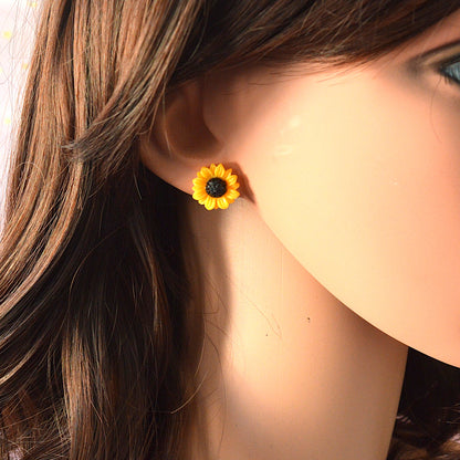 Boucles d'oreilles tournesols