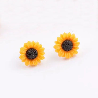 Boucles d'oreilles tournesols