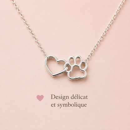 Collier coeur et patte